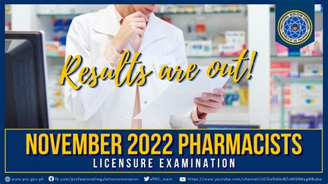 pharmacy board exam result november 2022